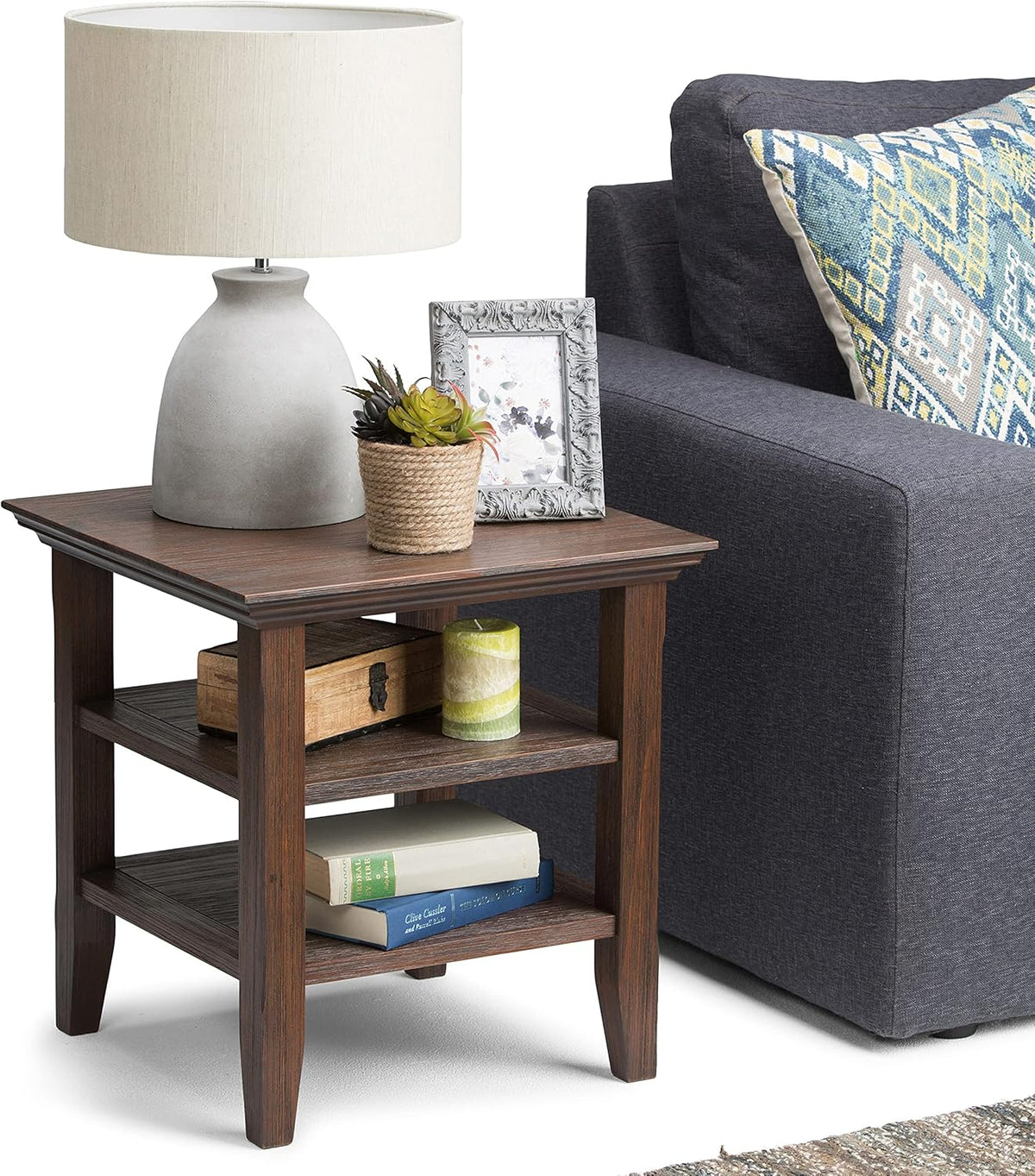 Farmhouse Brown End Table S89162