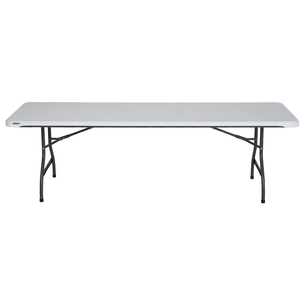 White Granite 8 Foot Rectangle Folding Table D2164