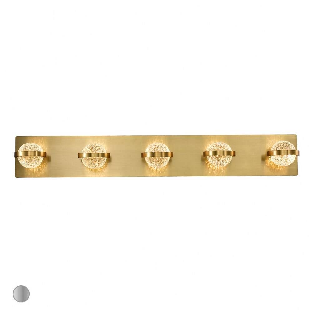 25W 5 LED Bath Bar - 32.75 Inches Wide by 5 Inches High Gold Finish with Clear Glass Y232