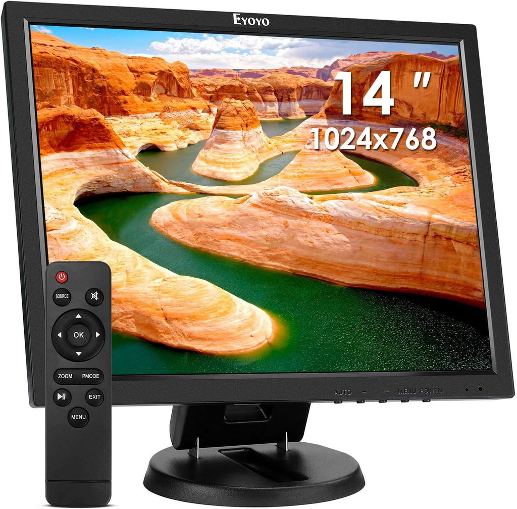 14 inch LCD HDMI Monitor with Built-in Speakers and Remote H774