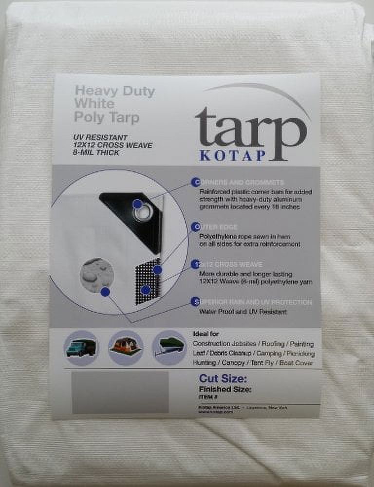 White 8-mil Poly Tarp R981665