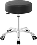 Height Adjustable Swivel Stool with Extra Large Seat (Black) T692825