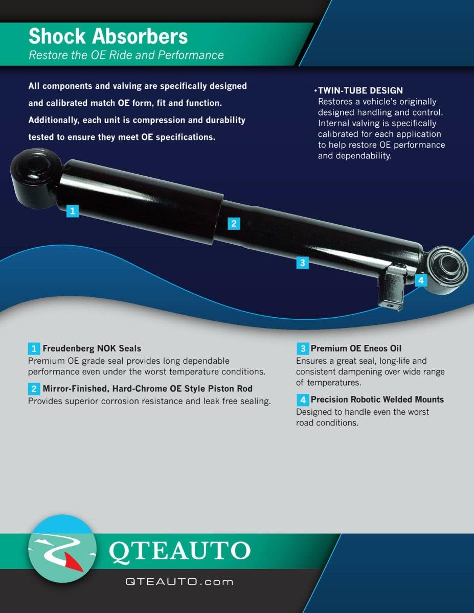 Front-Rear Set 4 Complete Strut-Shock For 2008-2010 Dodge Grand Caravan w/o Self Leveling Suspension G797249