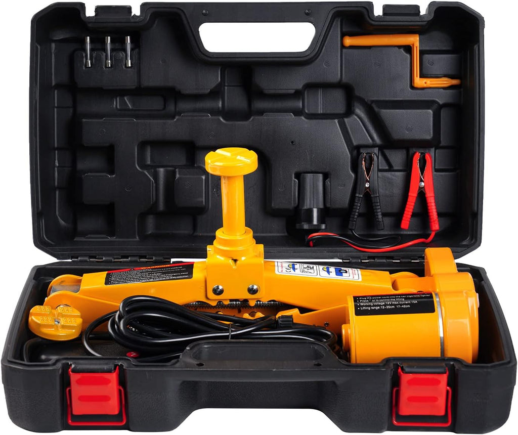 Electric Car Jack Kit 3Ton 12V Auto Scissor Car Jack Lift Portable Air Floor Jack All-in-one Automatic Sedan SUV Car Repair Tool Grey Q6054