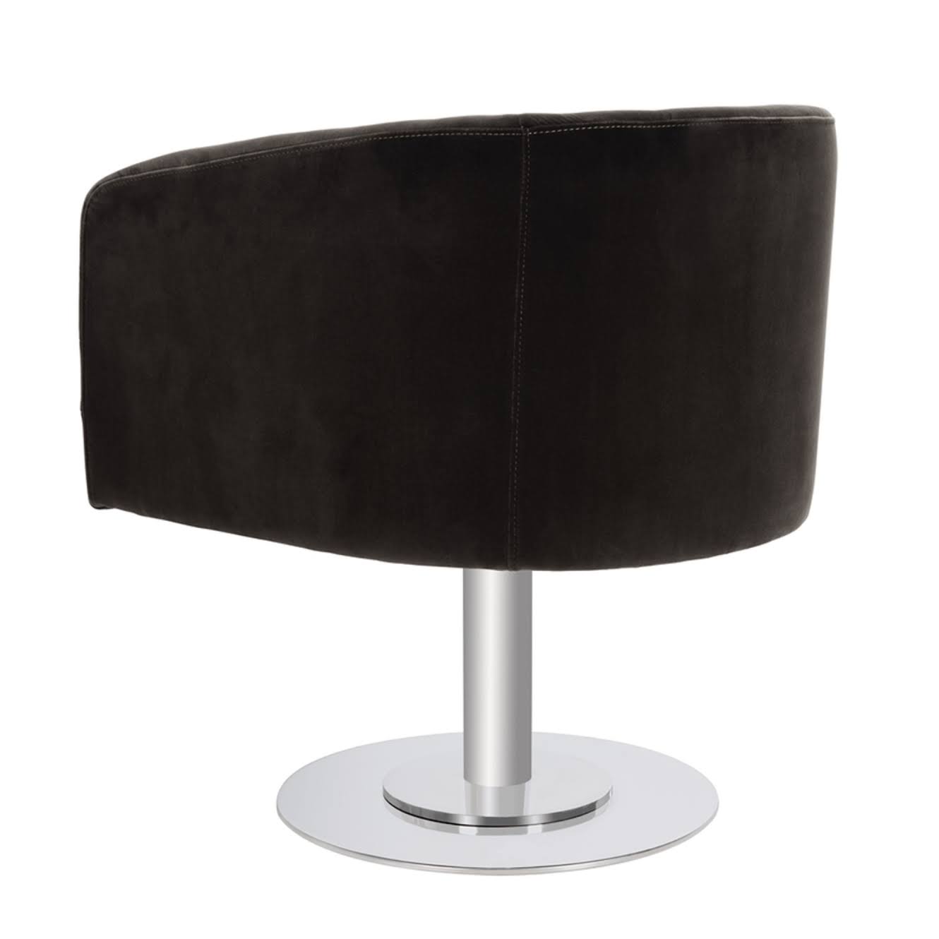 Almond Velvet Swivel Tub Chair E2634