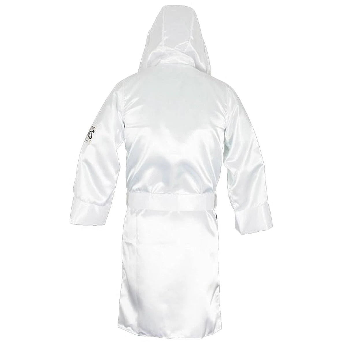 White Satin Boxing Robe with Hood I6942