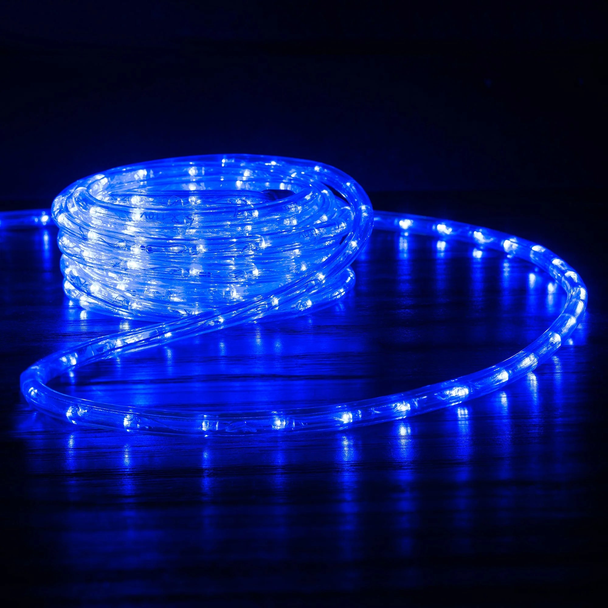 Blue 3/8" Thick LED Rope Lights, IP65 Indoor/Outdoor Lighting E63098