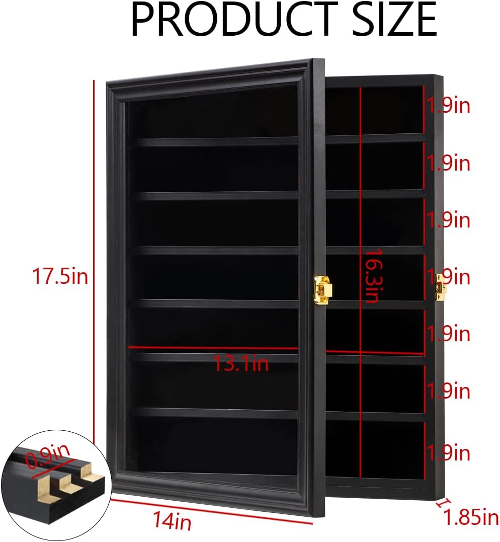 Black Small Arrowhead Display Case with UV Protection W921953