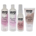 4 Pc Keratin Daily Kit Shampoo Conditioner Frizz-Free Bow Dry Cream Treatment Spray T21224