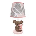 Pink/Gray Koala Nursery Lamp with Shade & Bulb A657