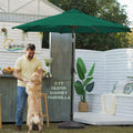 9 FT Forest Green Olefin Market Umbrella A808242