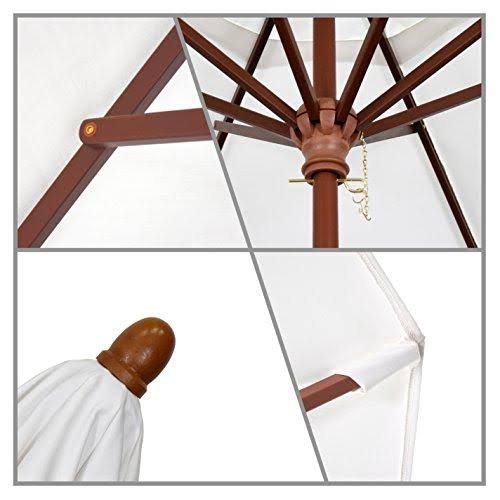 9 ft. Olefin Wood Market Umbrella J887