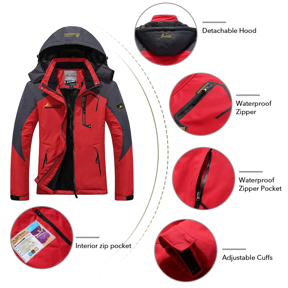 Women Mountain Waterproof Shell Jacket Ski Jacket Windproof Jacket Winter Warm Jacket W16601