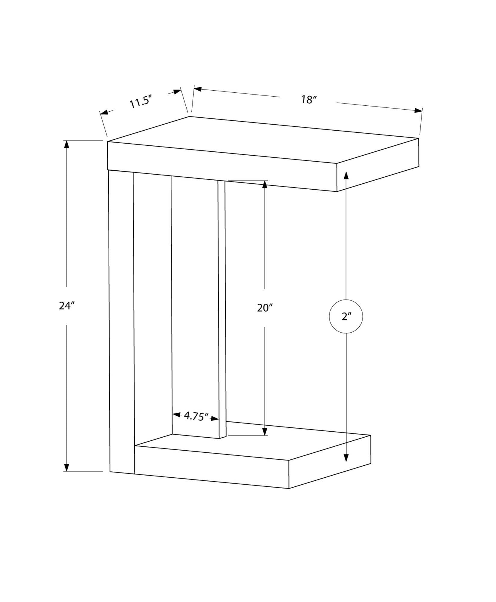 Cappuccino Particle Board Accent Table I280695