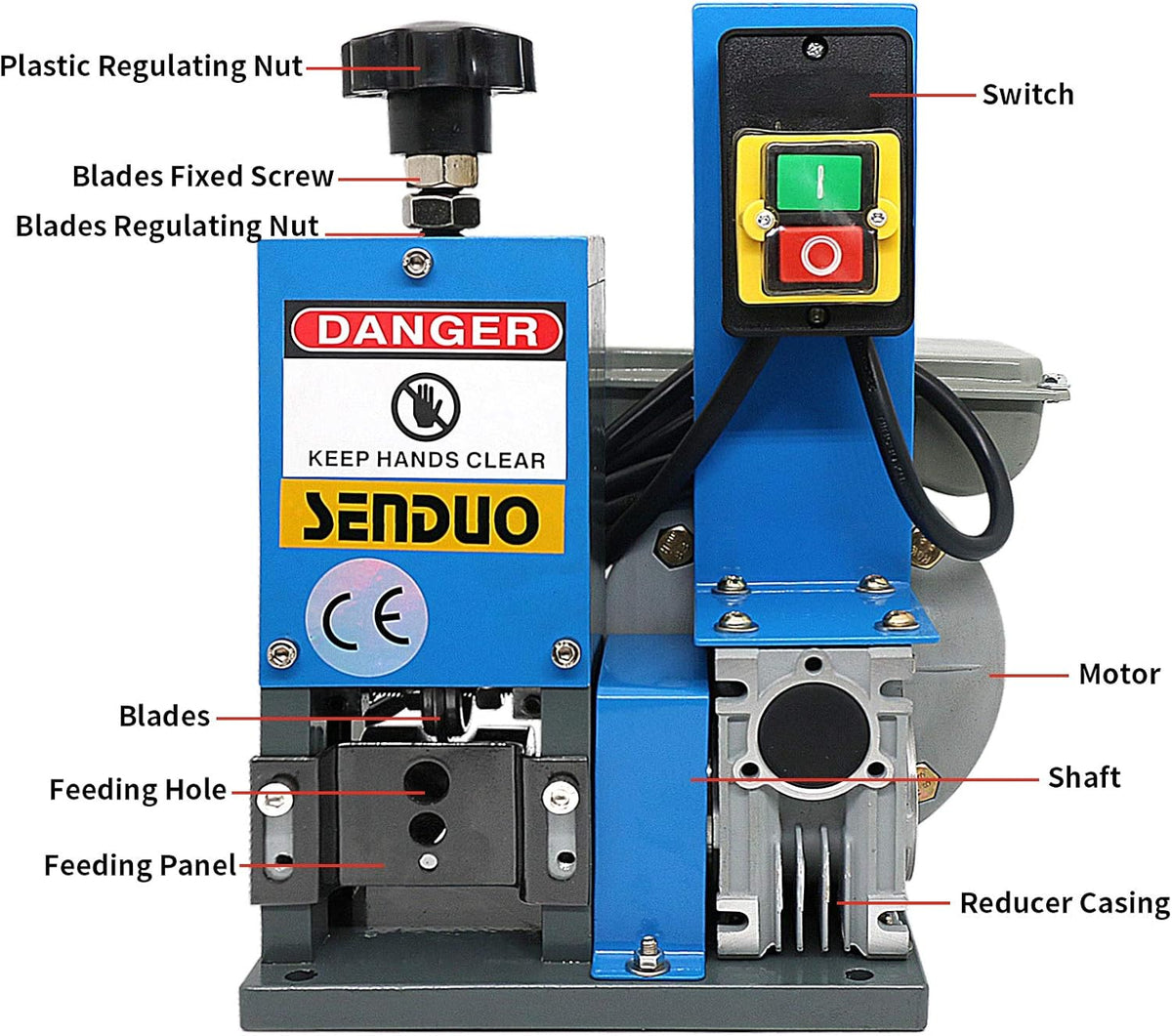 Automatic Wire Stripper Machine, 0.06-1inch, 60ft/Min G70281