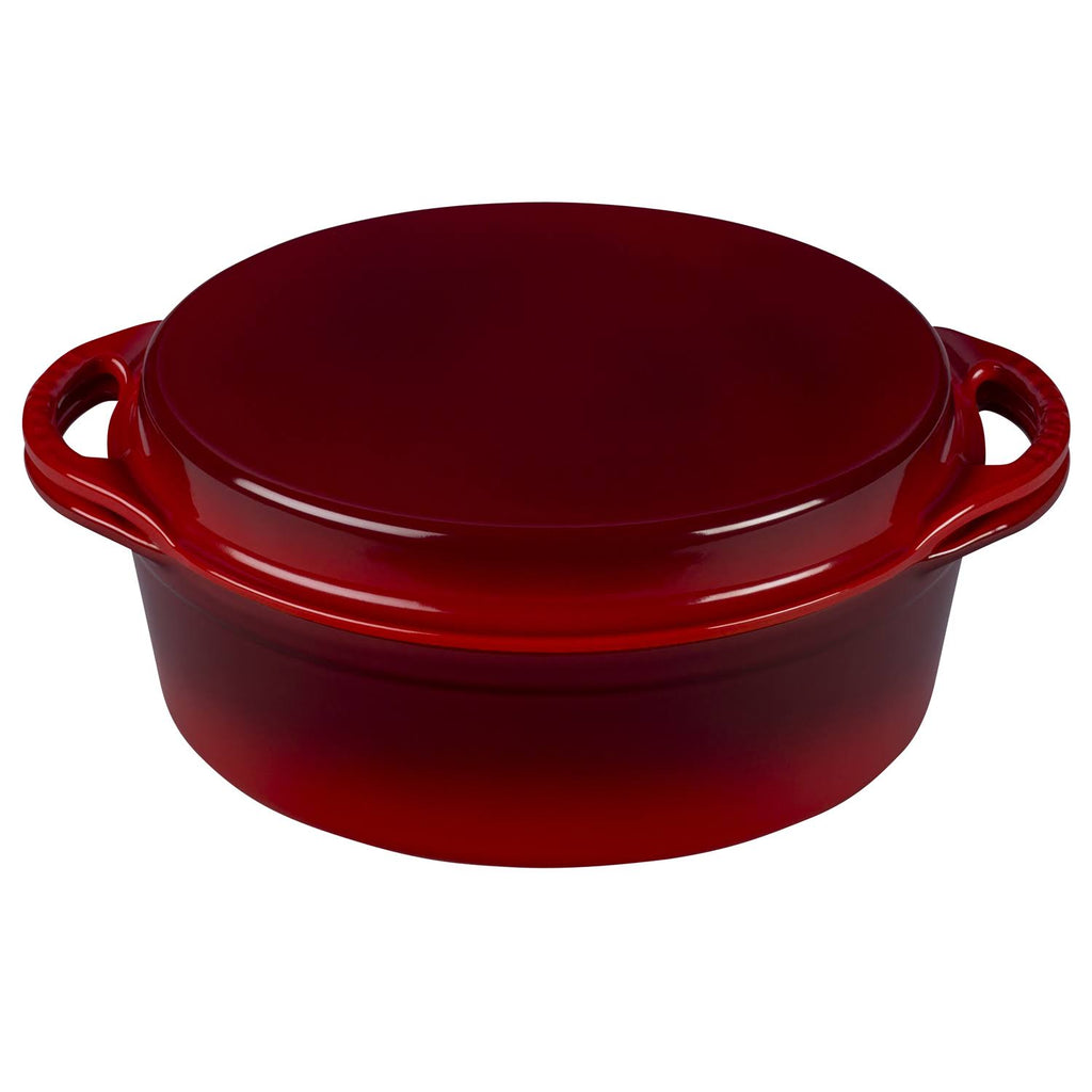 Cerise Oval Cast Iron Dutch Oven U4371