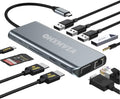 USB C Laptop Docking Station, 12-in-1 USB C Hub, Dual 4K HDMI, VGA, Gigabit Ethernet, 2 USB 3.0, 2 USB 2.0, 100W PD, SD/TF Card Reader, AUX, Pack of 2 Q5831