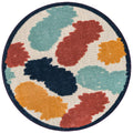 White Round Area Rug Y140