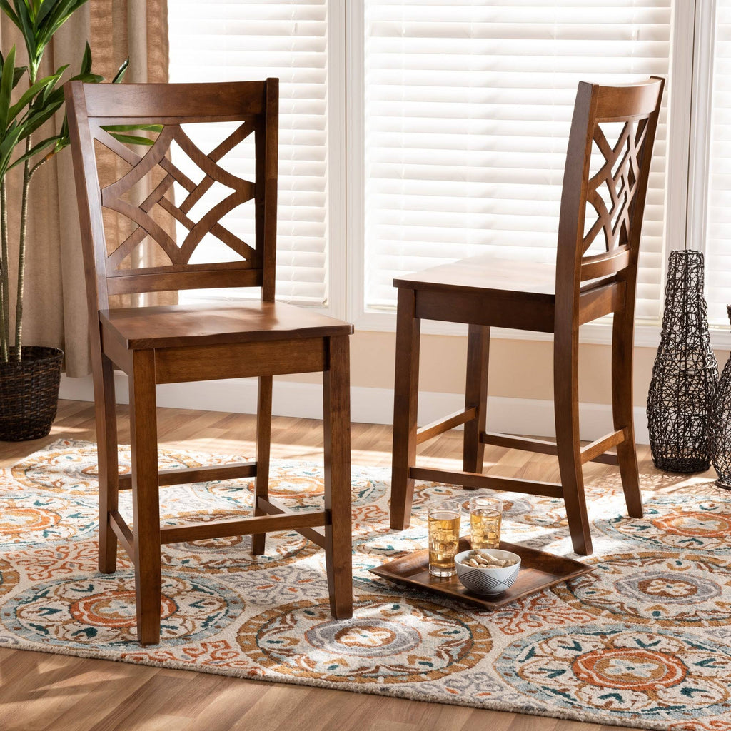 2-Piece Counter Stool Set - Walnut R434524