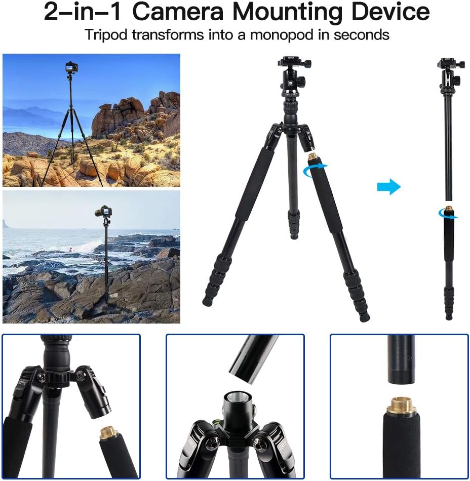Aluminum Camera Tripod with Panorama Ball Head and Quick Release Plate M136195