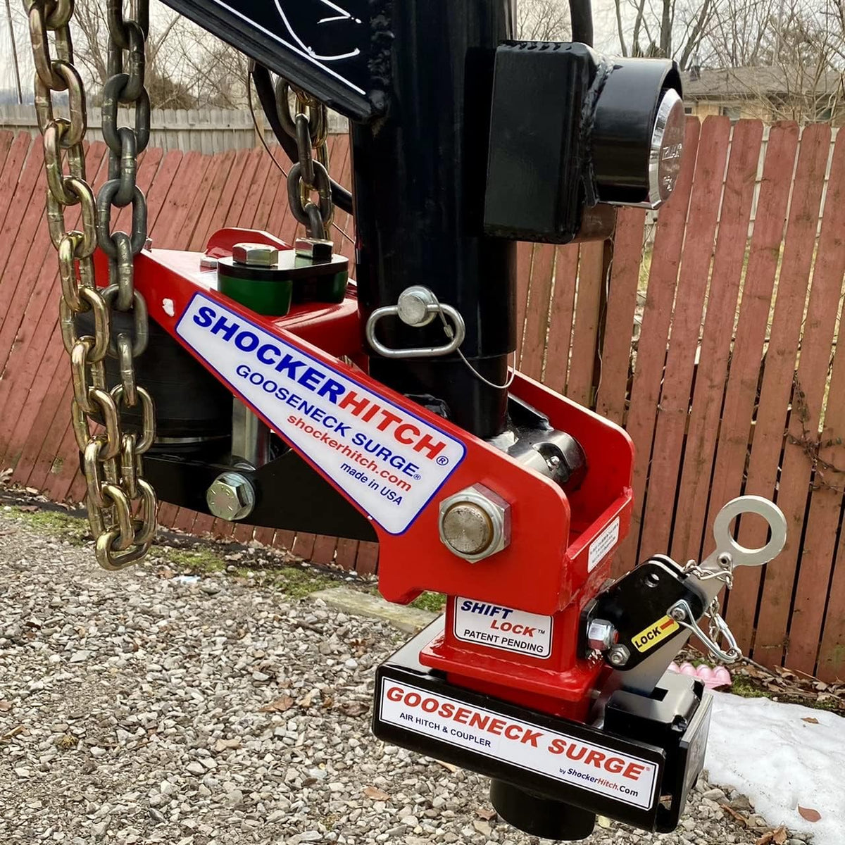 Gooseneck Air Hitch & Coupler, Round 4" Angled Pin 30K SL Coupler O59862