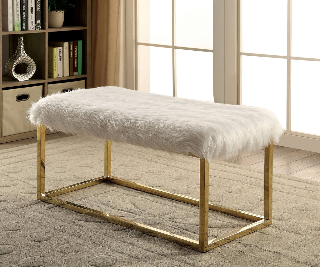 White Contemporary Large Bench X6516