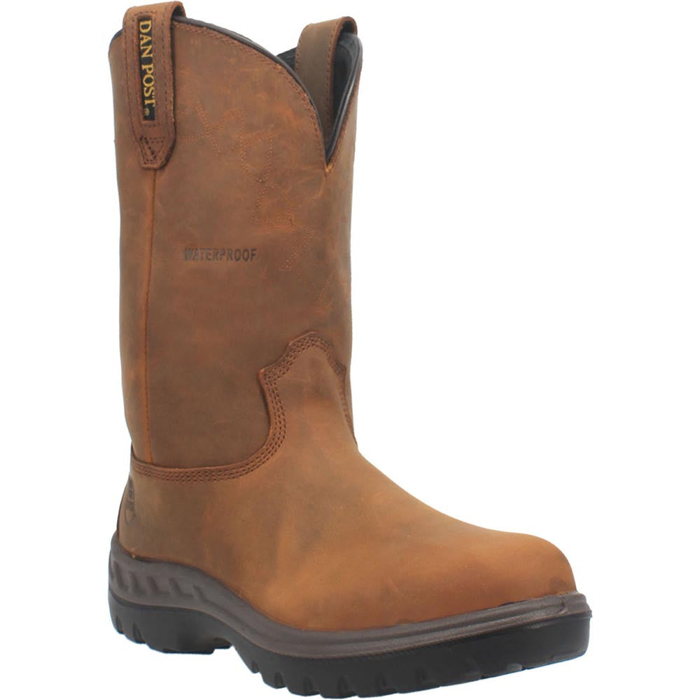 Tan Waterproof Western Work Boot Soft Toe P812