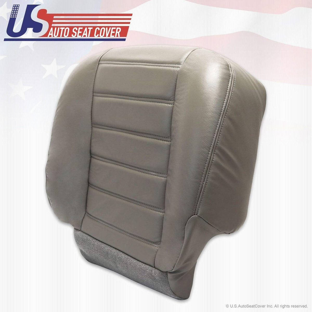 Gray Synthetic Leather Seat Cover Pack of 2 M6299