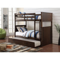 Trundle Twin Antique Charcoal Brown New Zealand Pine Wood U73631