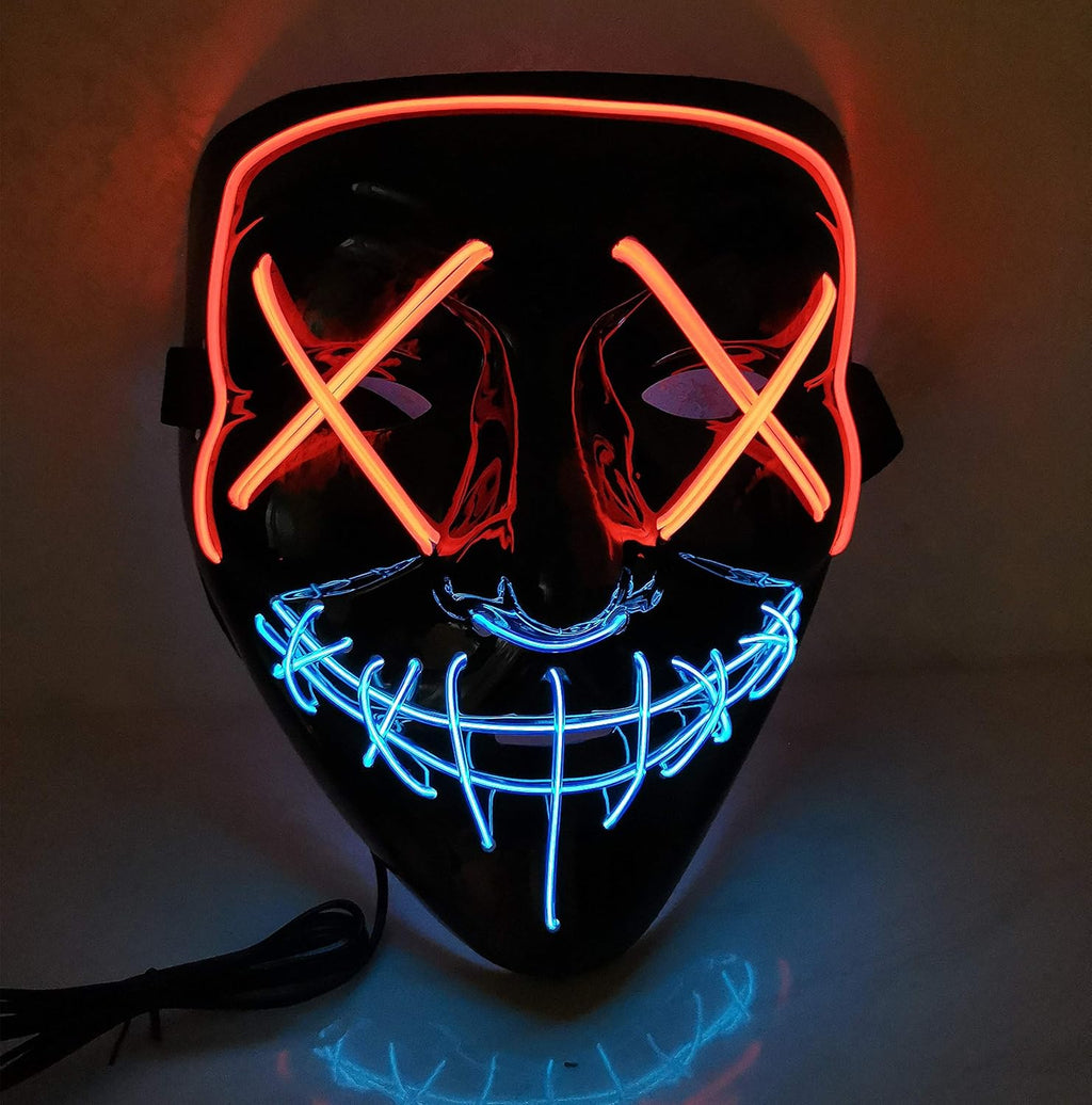 Blue Sound Induction Light Up Halloween Mask S283