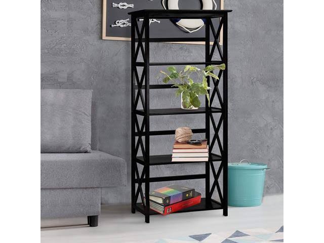 5-Shelf Bookcase with 3-Shelf Folding Bookcase J970177