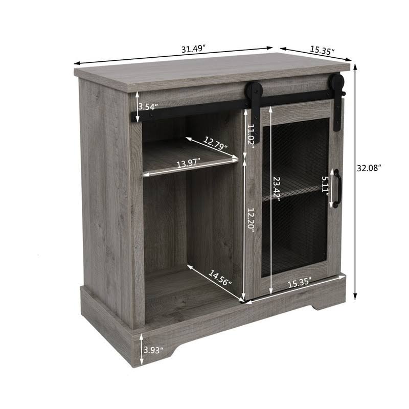 White Oak Wood TV Stand Cabinet J797