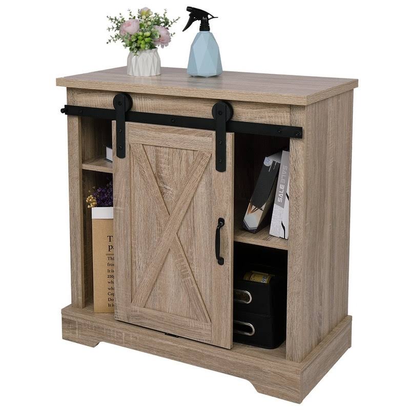 White Oak Wood TV Stand Cabinet J797