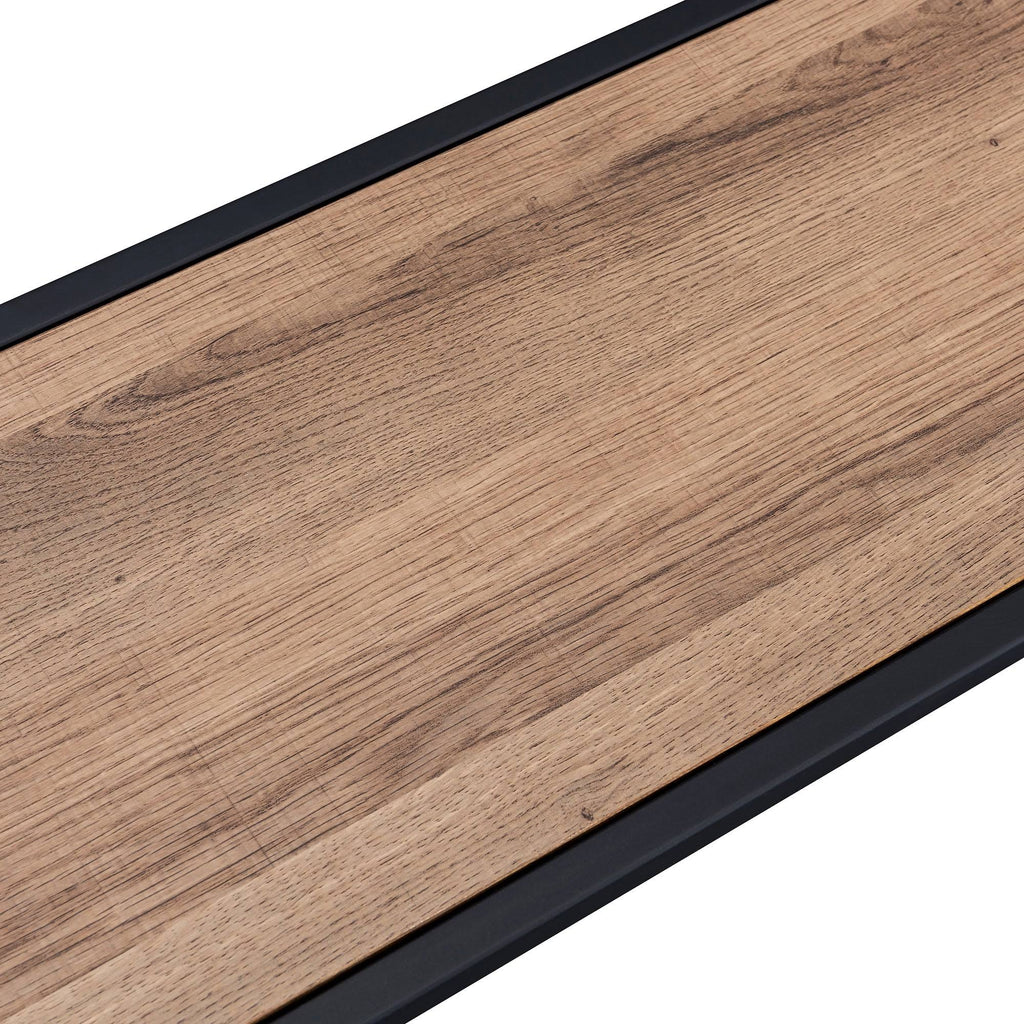 Blackened Bronze and Rustic Oak Accent Table J8865