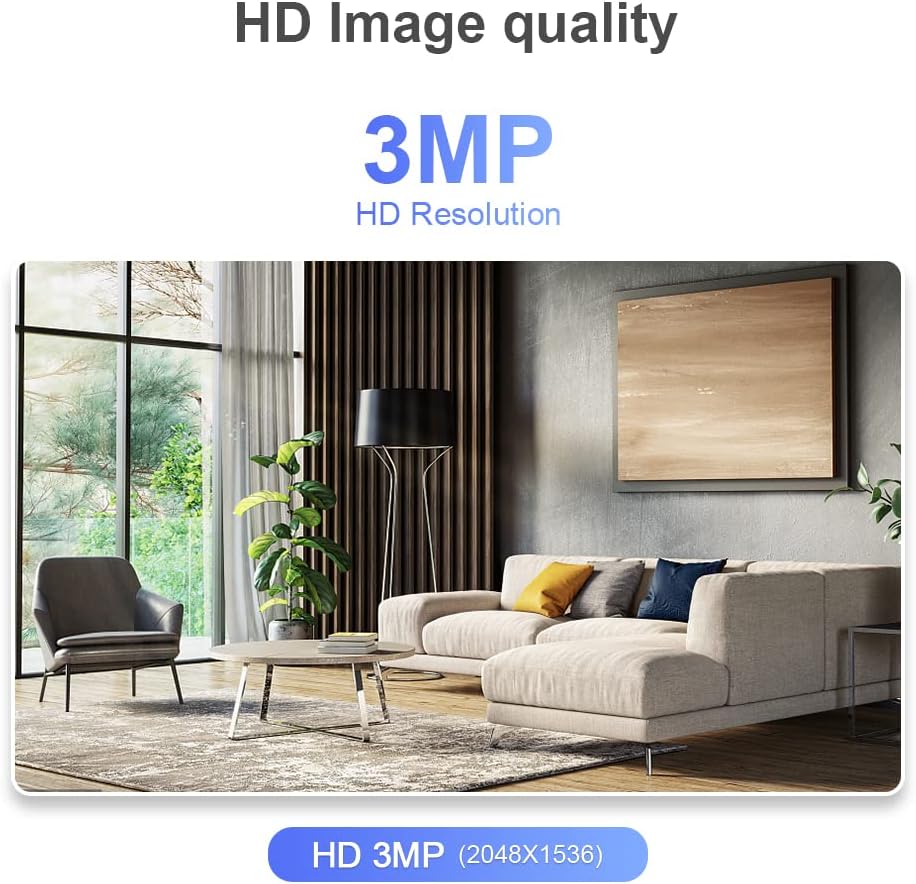 2K 3.0MP Light Bulb Camera with E27 Connector, Wireless PTZ Security Camera P5984