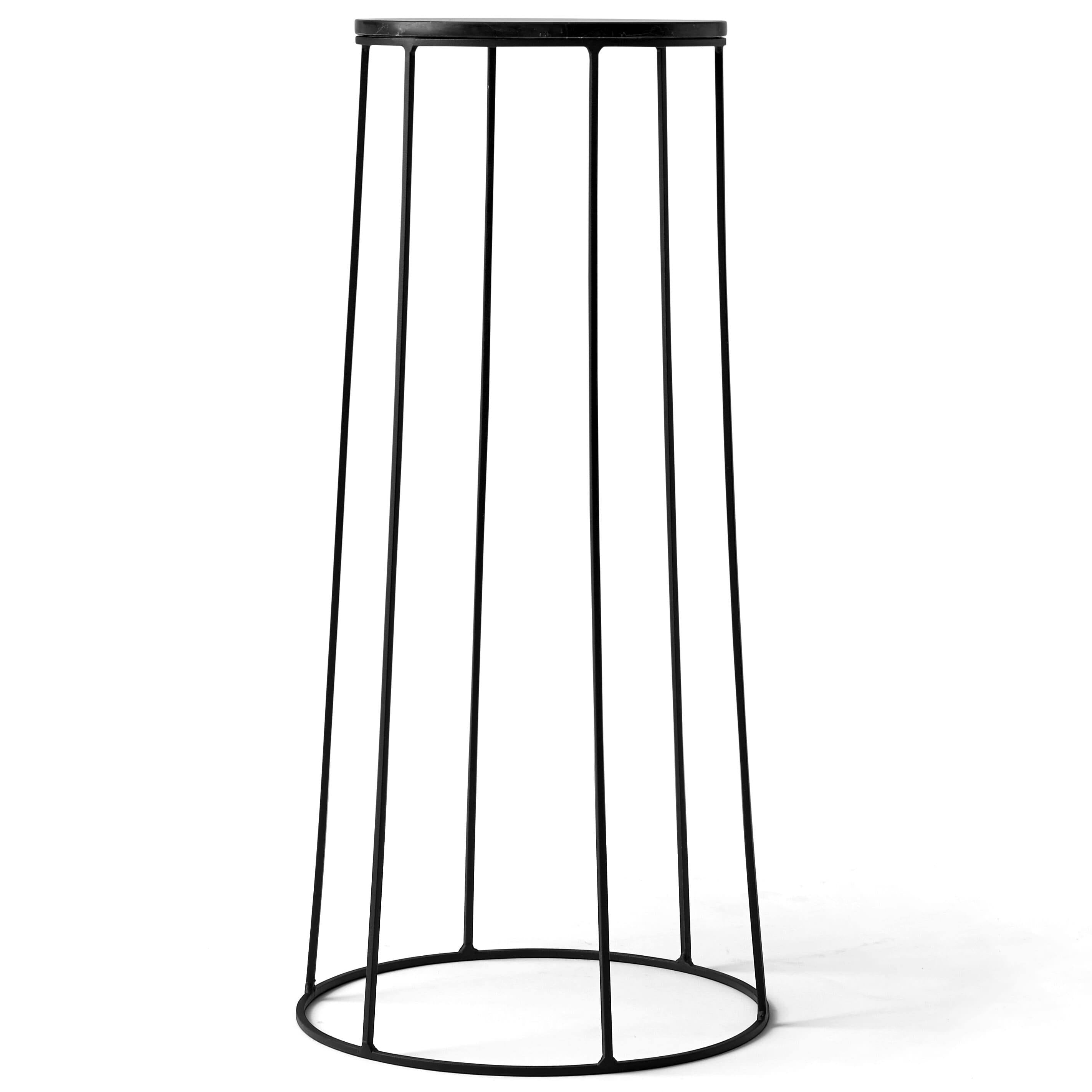 White Marble Top Wire Menu K249