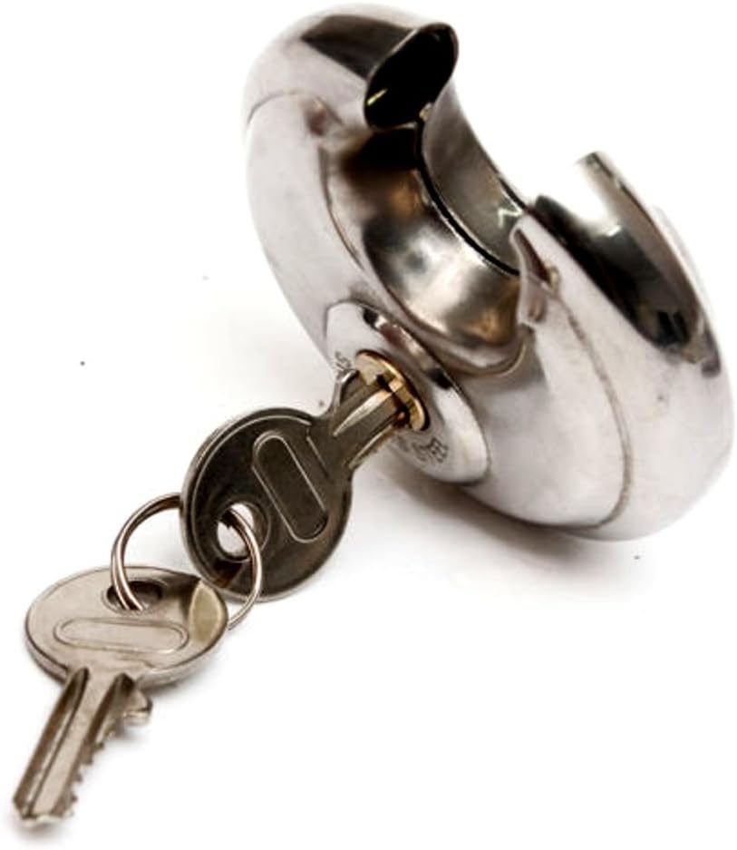 48 Pc Keyed Alike Stainless Steel Disc Padlocks F91069