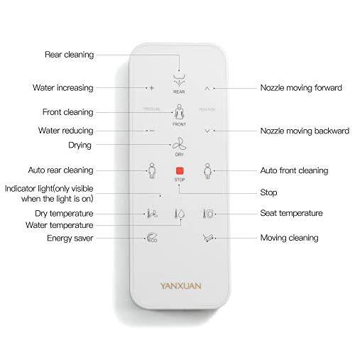 Heated Bidet Toilet Seat with Self Cleaning Stainless Nozzle C34523