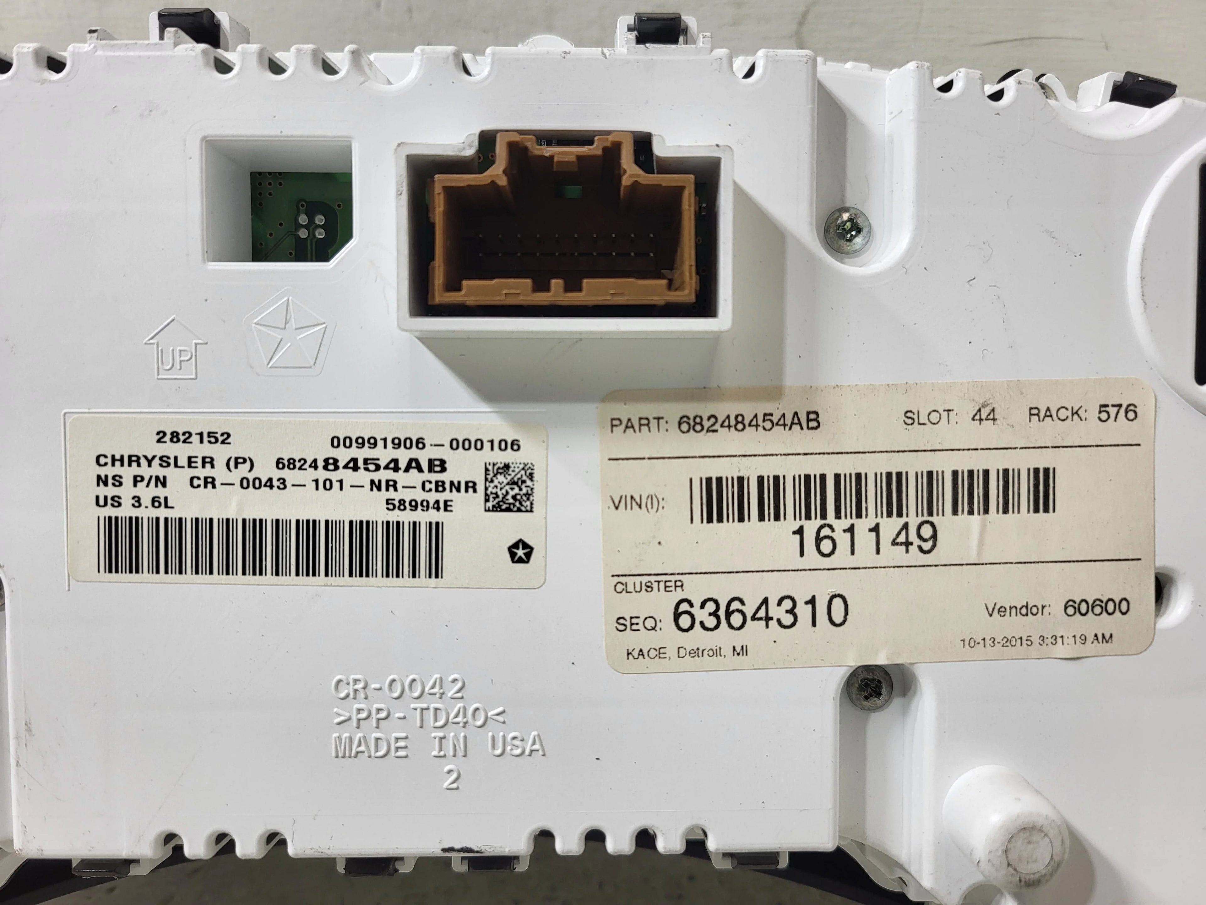 Pre-Owned 2015 Dodge Durango Speedometer Cluster 69K Miles OEM J788498
