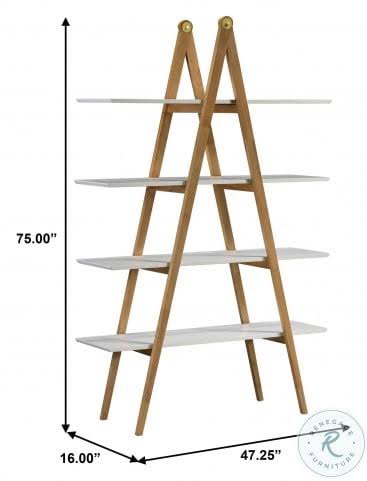 White Multi-Toned Bookcase R68156