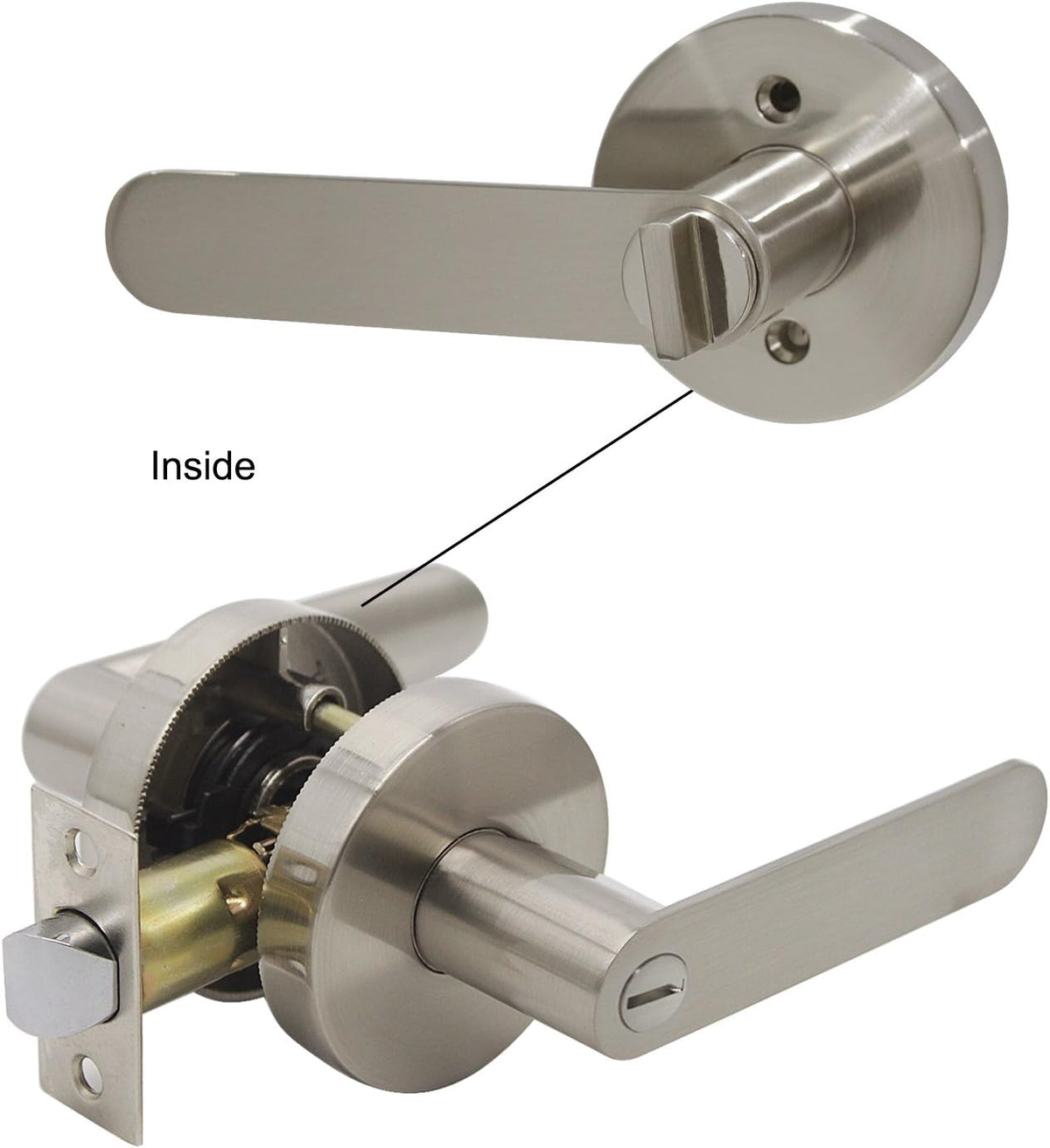 Satin Nickel Privacy Door Knob 10 Pack K64804