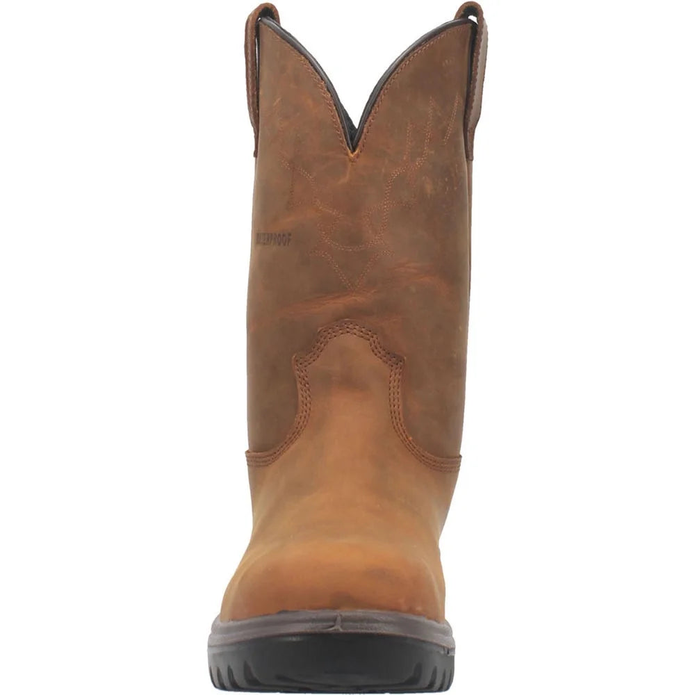 Tan Waterproof Western Work Boot Soft Toe P812