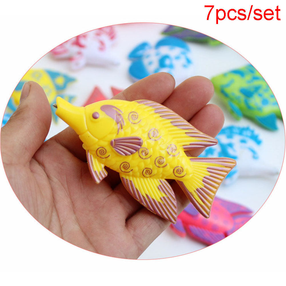 7 Pcs Plastic Magnetic Fishing Toy Baby Bath Toys Z3799