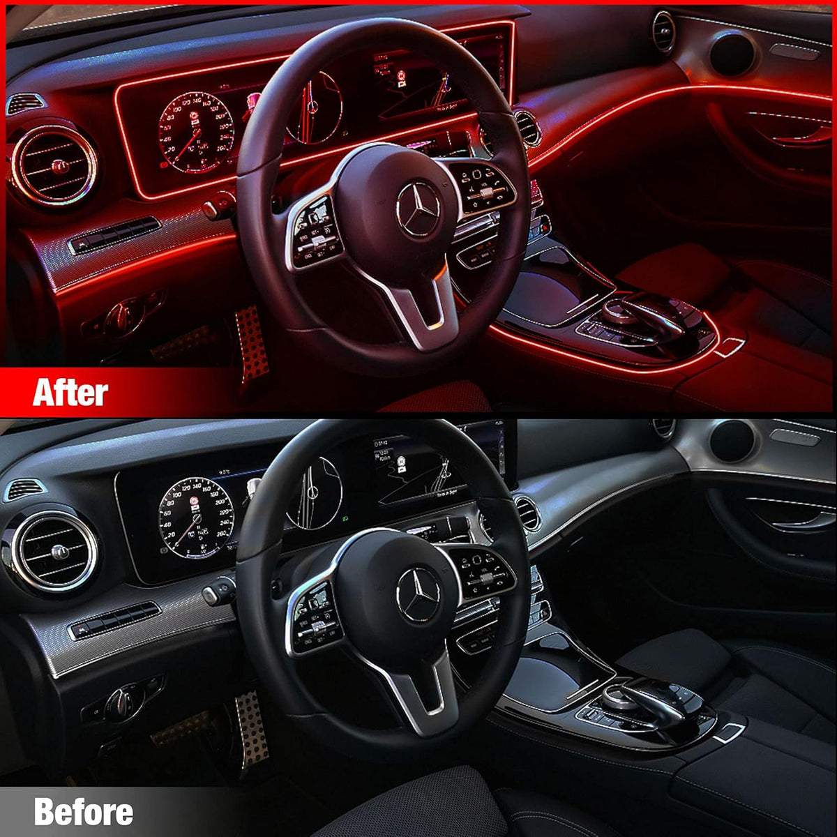 6 in 1 Car LED Strip Lights with Remote and APP Control S872441