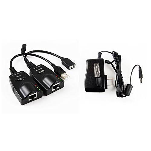 USB 2.0 Extender to RJ45 Over Cat5/5E/6 Connection Up to 100 Meter/328 ft Ethernet Extension Cable Type A Male to A Female Y506