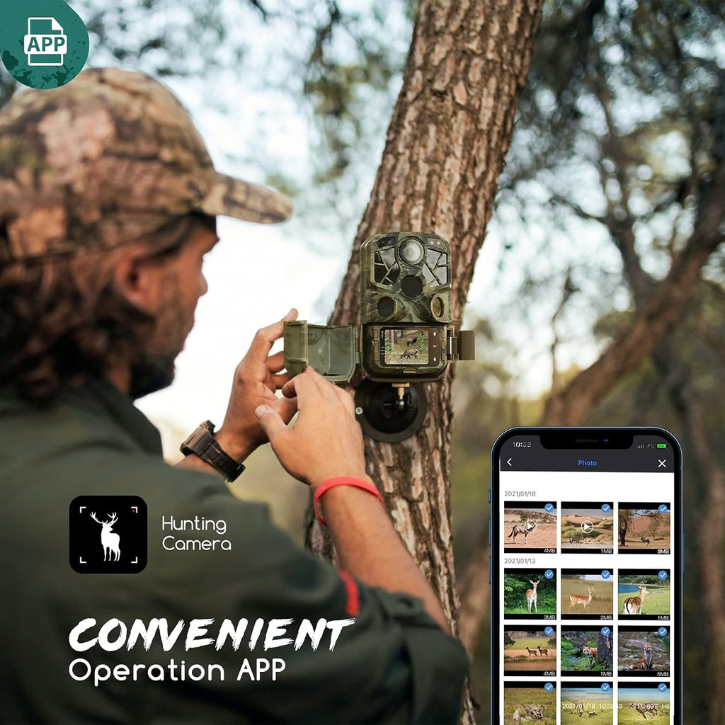 4K 24MP WiFi Game Camera with No Glow Night Vision IP66 Waterproof D61960