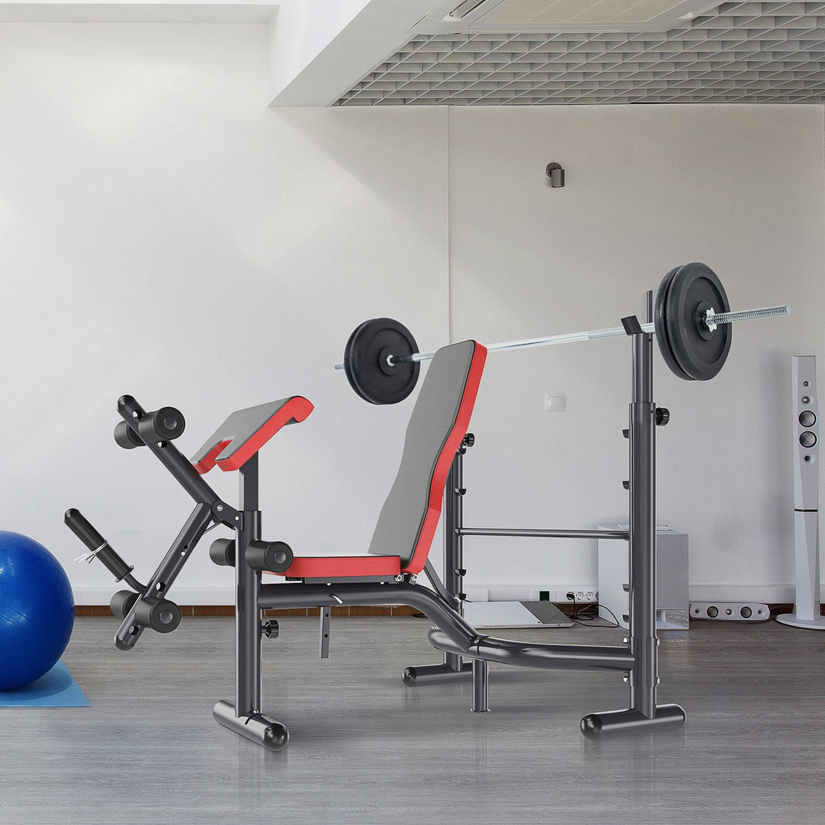 Heavy Duty Weight Bench with Preacher Curl Leg Developer R329722