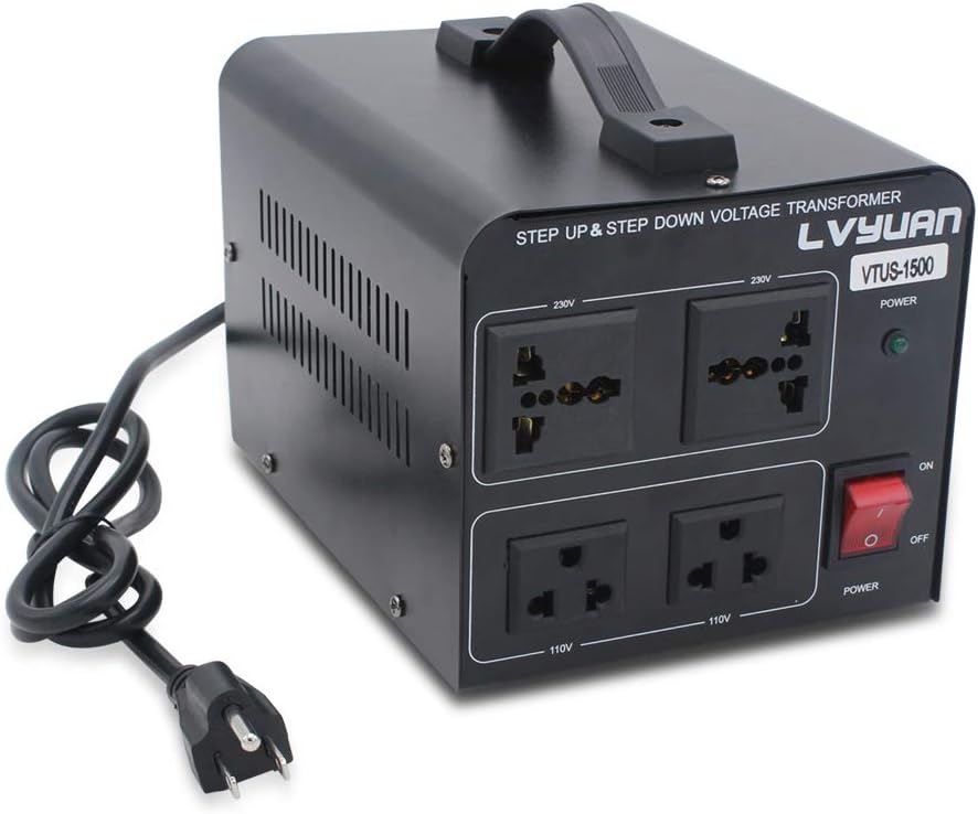 Voltage Transformer 3000 Watt Step Up/Down with 3 US outlets, 3 Universal outlets, Circuit Breaker L9635