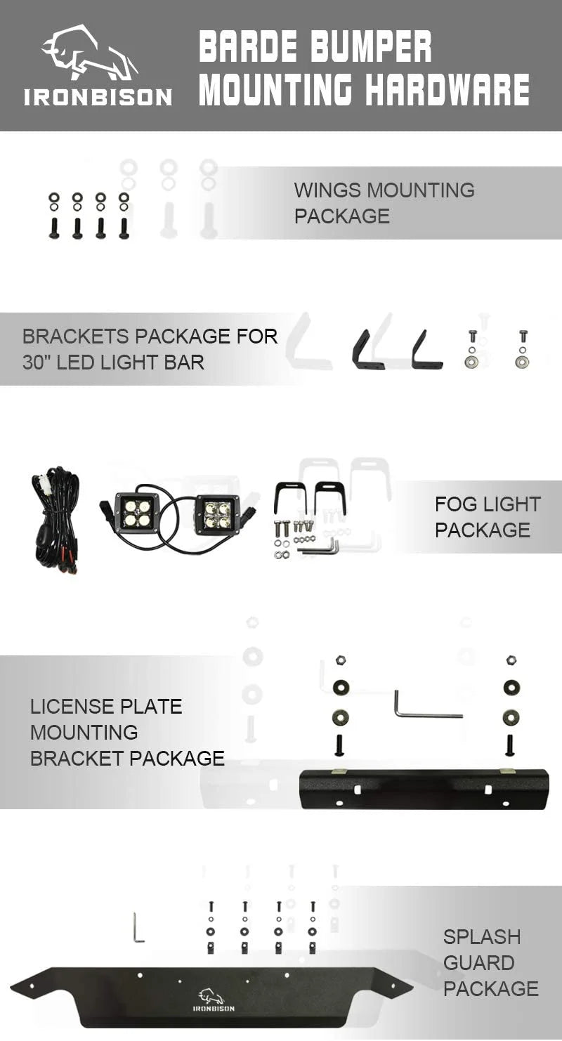 Front Bumper Bull Bar with 2 LED Fog Light N120