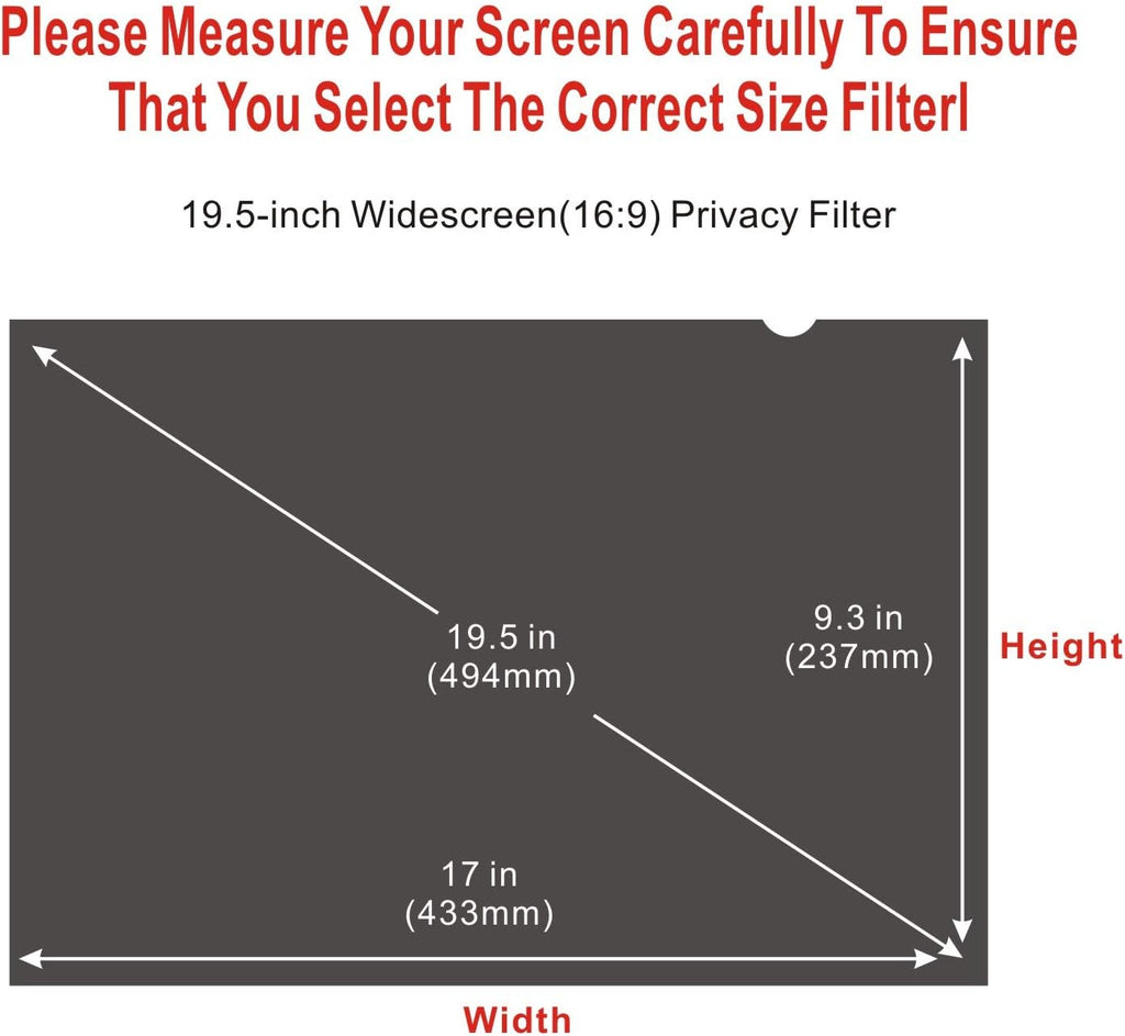 19.5-Inch Widescreen Privacy Screen Filter Pack of 2 A950103